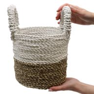 Set Košarica od Morske Trave - Prirodna Bijela