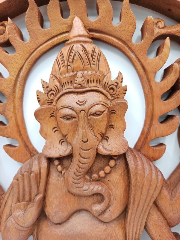 Izrezbarena Ploča - Ganesha 40cm