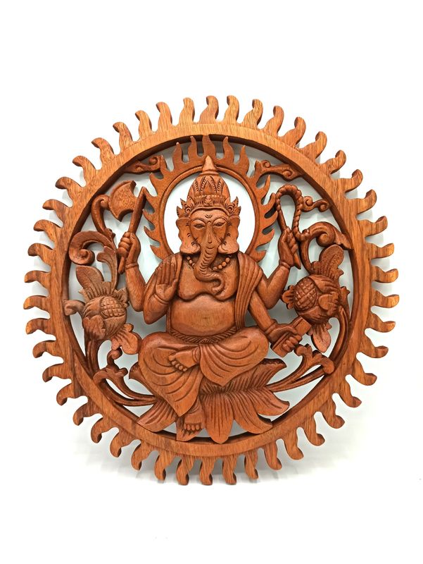 Izrezbarena Ploča - Ganesha 40cm