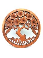 Izrezbarena Ploča - Drvo Života Frangipani 40cm