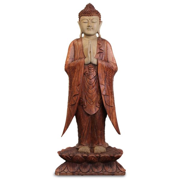 Ručno Izrezbarena Buddha Statua - Dobrodošli 100cm