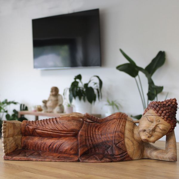 Ručno Izrezbarena Buddha Statua - Spavanje 50cm