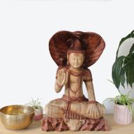 Ručno Izrezbarena Statua - Shiva s Kobrom 50cm