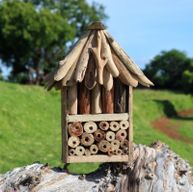 Dvostruka Kućica za Pčele i Insekte od Naplavljenog Drva