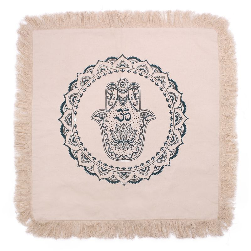Hamsa Mandala Jastučnica - 60x60cm - Zelena