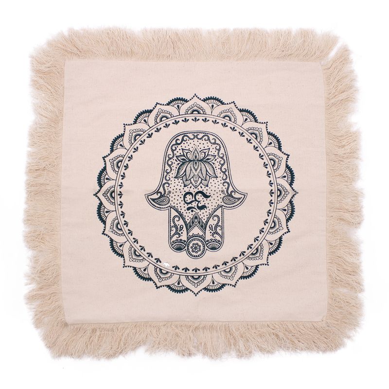 Hamsa Mandala Jastučnica - 45x45cm - Zelena