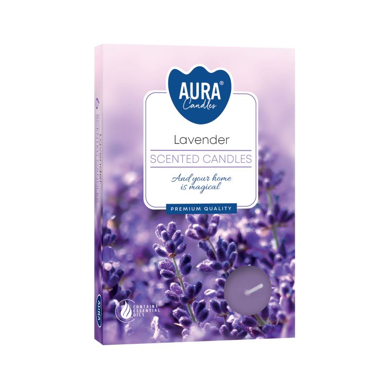 Set od 6 Čajnih Svijeća - Lavanda