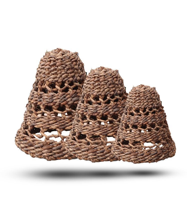 Sjenilo za Svjetiljke od Listova Banane - Set od 3