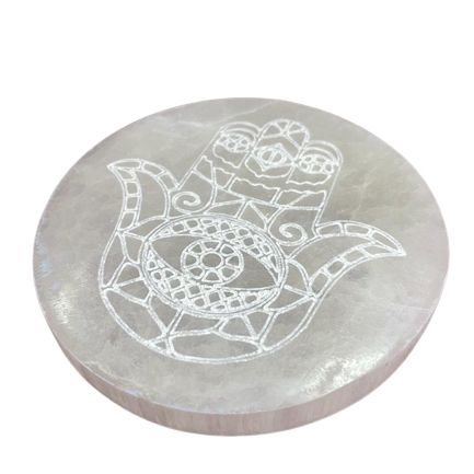Srednja Selenitna Ploča 10cm - Hamsa