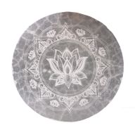 Srednja Selenitna Ploča 10cm - Lotus Mandala