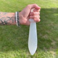 Veliki Selenitni Ritualni Nož - Spirala (25cm)