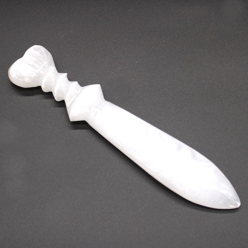 Veliki Selenitni Ritualni Nož - Spirala (25cm)