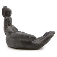 Crni Držač za Mirisne Štapiće - Buddha i Ruka