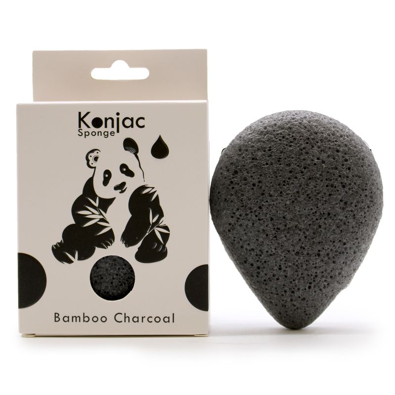 Konjac Spužva (Oblik Suze) - Bambusov Ugljen - Antibakterijska