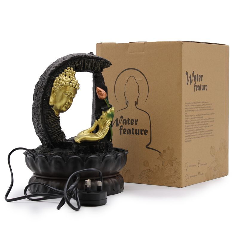 Stolna Fontana - Zlatni Buddha i Lotus 30cm