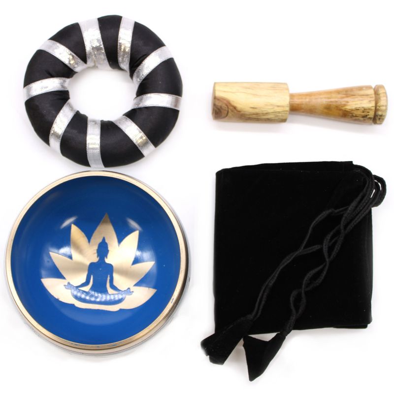 Set Zvučna Zdjela Poze u Jogi - Bijela/Plava 10.7cm
