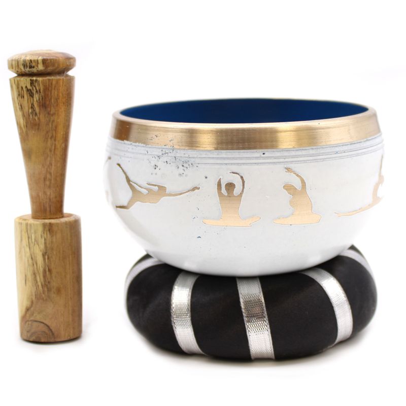 Set Zvučna Zdjela Poze u Jogi - Bijela/Plava 10.7cm