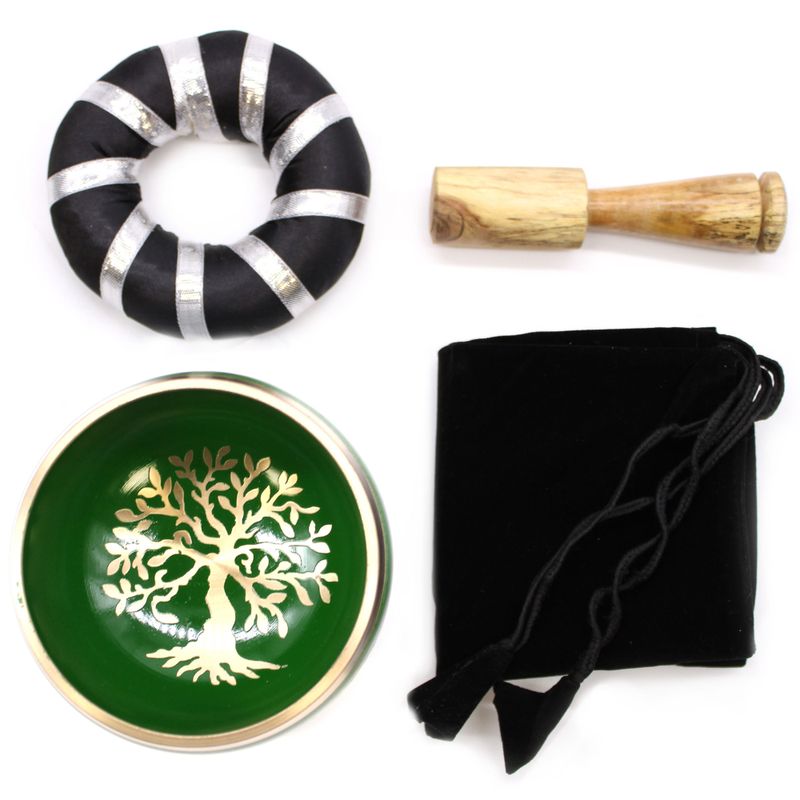 Set Zvučna Zdjela Drvo Života - Zelena 10.7cm