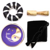 Set Zvučna Zdjela Yin & Yang - Bijela/Ljubičasta 10.7cm