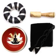 Set Zvučna Zdjela Buddha - Crna/Narančasta 10.7cm