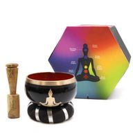 Set Zvučna Zdjela Buddha - Crna/Narančasta 10.7cm