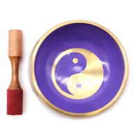 Velika Set Zvučna Zdjela Yin & Yang - Bijela/Ljubičasta 14cm
