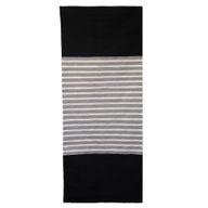 Indijski Pamučni Tepih - 70 x 170 cm - Crna/Siva