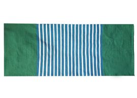 Indijski Pamučni Tepih - 70 x 170 cm - Plava/Zelena