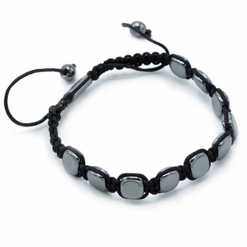 Magnetna Shamballa Narukvica od Hematita - Zaobljeni Uglovi