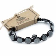 Magnetna Shamballa Narukvica od Hematita - Plosnati Krugovi