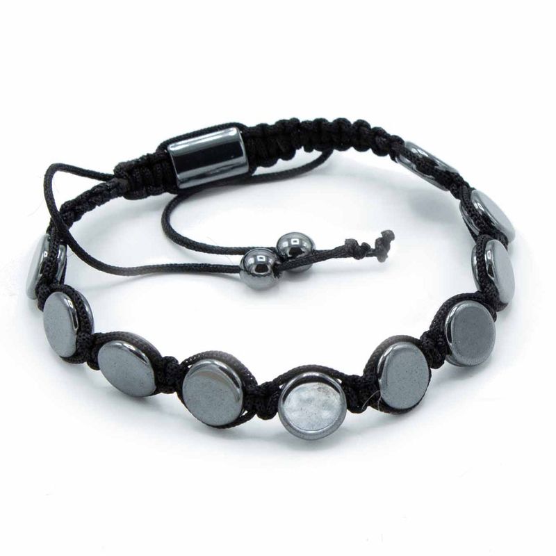 Magnetna Shamballa Narukvica od Hematita - Plosnati Krugovi