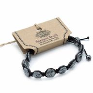 Magnetna Shamballa Narukvica od Hematita - Šesterokut i Lubanja