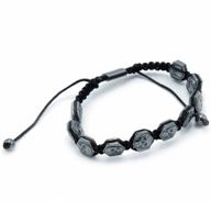 Magnetna Shamballa Narukvica od Hematita - Šesterokut i Lubanja