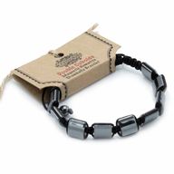 Magnetna Shamballa Narukvica od Hematita - Dvostruki Kvadrat