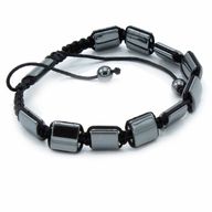 Magnetna Shamballa Narukvica od Hematita - Dvostruki Kvadrat