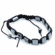Magnetna Shamballa Narukvica od Hematita - Ravni Kvadrati