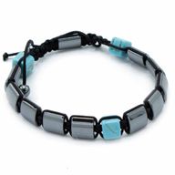 Magnetna Shamballa Narukvica od Hematita - Tirkiz - Kockice