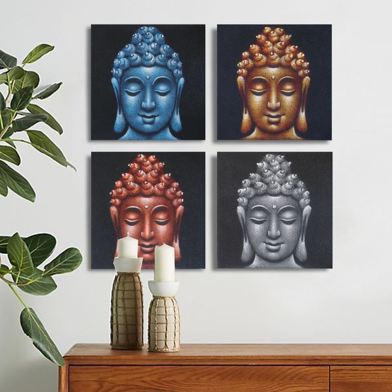 Set od 4 Slike Bude - 40x40cm - Pjeskareno