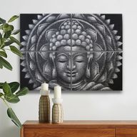 Slika Buda Mandala Brokatni Detalj - Siva - 30x40cm x 4