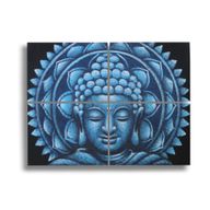 Slika Buda Mandala Brokatni Detalj - Plava - 30x40cm x 4
