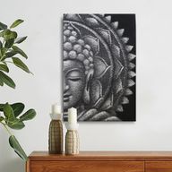 Slika Buda Mandala 60x80cm - Siva