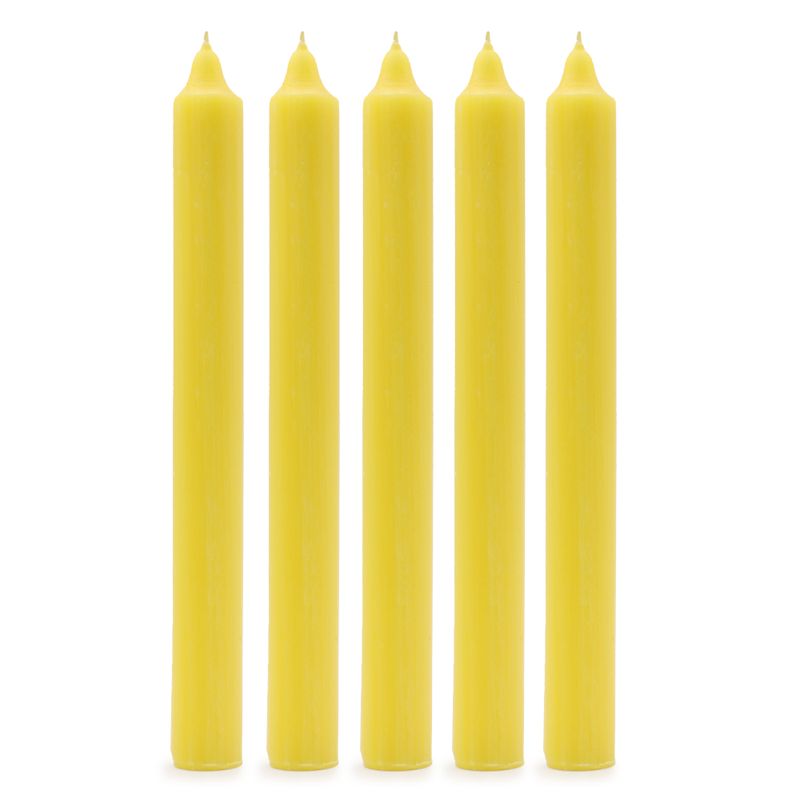 Jednobojne Stolne Svijeće - Rustikalno Žuta