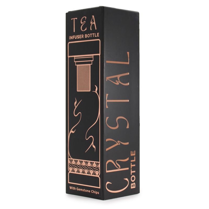 Staklena boca za čaj s infuzerom – Rose Gold – Rozenkvarc