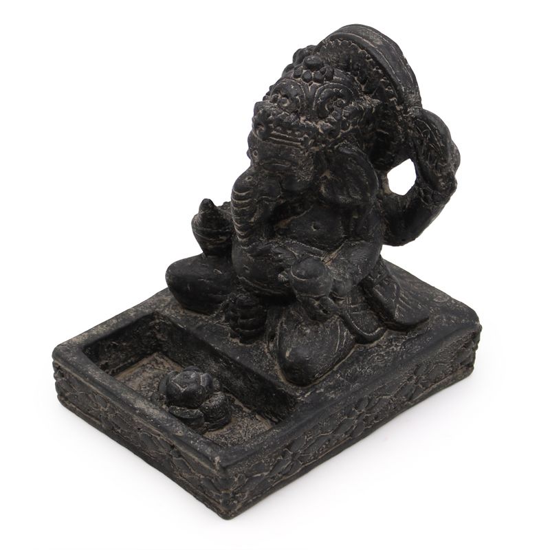 Ganesh Fengshui Držač za Mirisne Štapiće - Crni Antikni