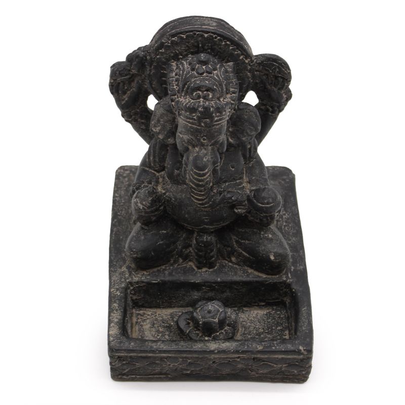 Ganesh Fengshui Držač za Mirisne Štapiće - Crni Antikni