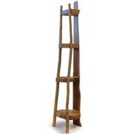 Stalak od Prirodne Tikovine s 4 Police - 135cm