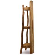Stalak od Prirodne Tikovine s 3 Police - 90cm