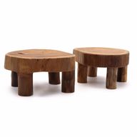 Niski Stalak od Tikovine - 24x10cm