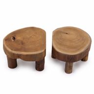 Niski Stalak od Tikovine - 24x10cm