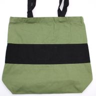 Dvobojna Pamučna Torba - 38x42x12cm - Zelena i Crna - 10oz